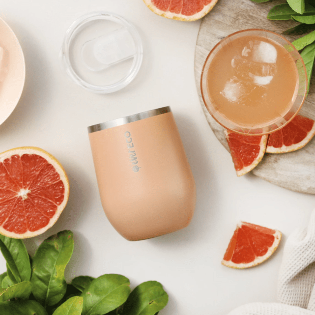 Insulated Stemless Stainless Steel Mini Tea Tumbler 354ml - Coral