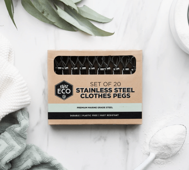 Stainless Steel Clothes Pegs - 20 Pack