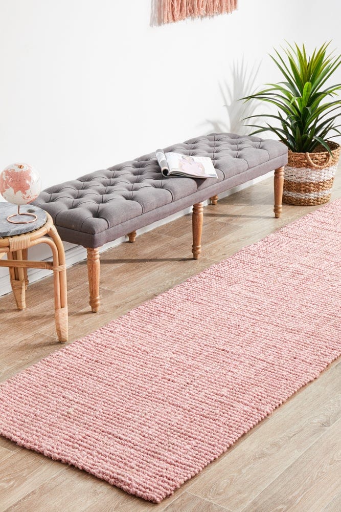 Eco Barker Pink Runner Rug