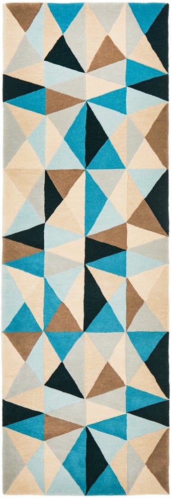 Atic Pure Wool 901 Turquoise Runner Rug