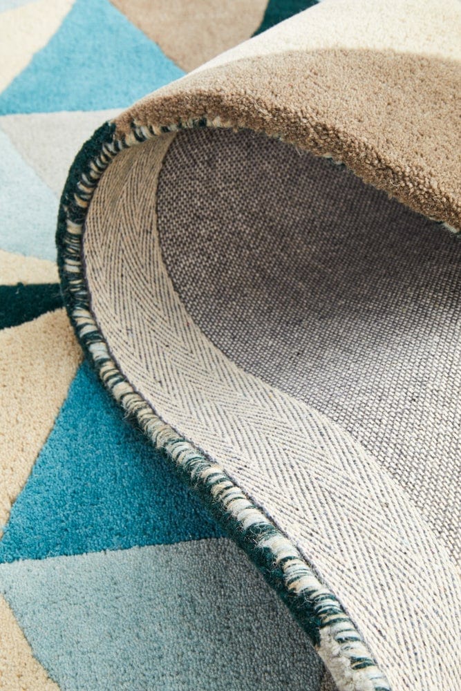 Atic Pure Wool 901 Turquoise Runner Rug