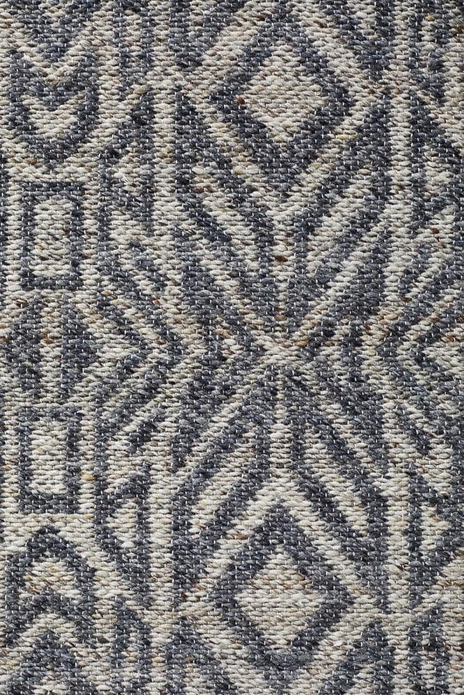 Sammy Handwoven Natural Graphite Cobolt Rug