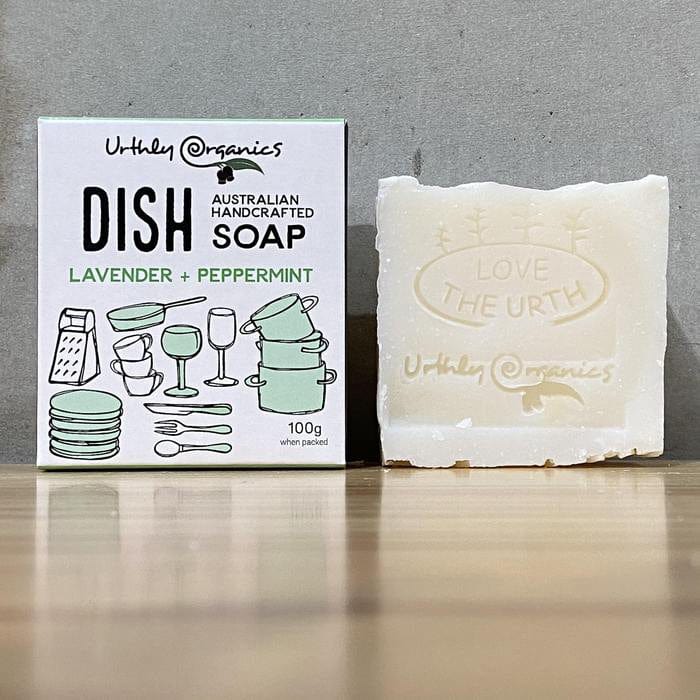 Urthly Organics Dish Soap - Lavender + Peppermint 100g