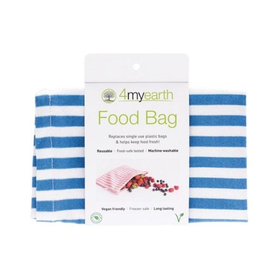 Reusable Food Bag - Denim Stripe Design